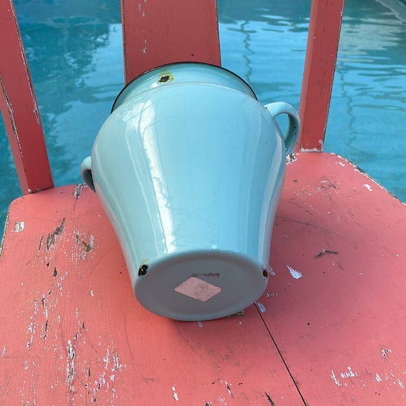 Retro Style Weathered Enameled Vase - Picture 2 of 3